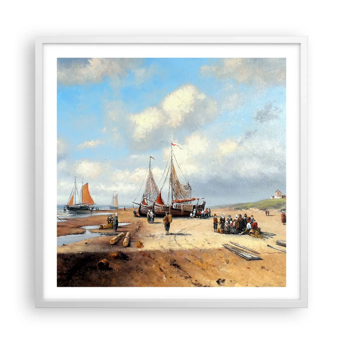 Pôster em moldura branca - Pós-caça bem-sucedida - 60x60 cm