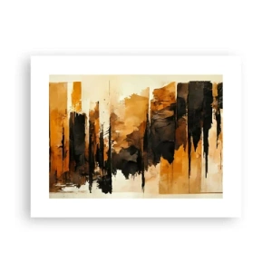 Pôster - Harmonia de preto e dourado - 40x30 cm