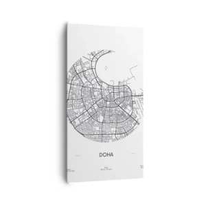 Quadro em tela - Anatomia de Doha - 65x120 cm