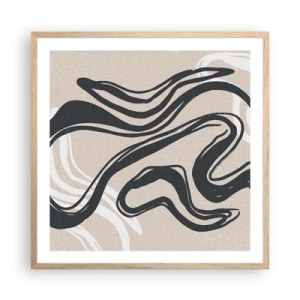 Pôster com moldura de carvalho claro - Expressão multiplicada - 60x60 cm