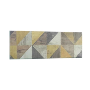 Quadro em vidro - Em ângulo com um triângulo - 90x30 cm