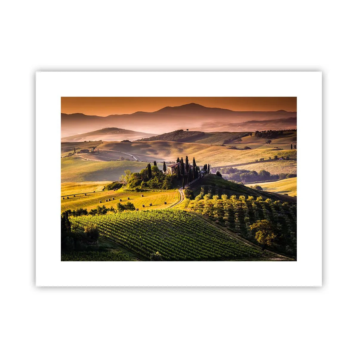 Pôster - Arcádia - Paisagem toscana - 40x30 cm