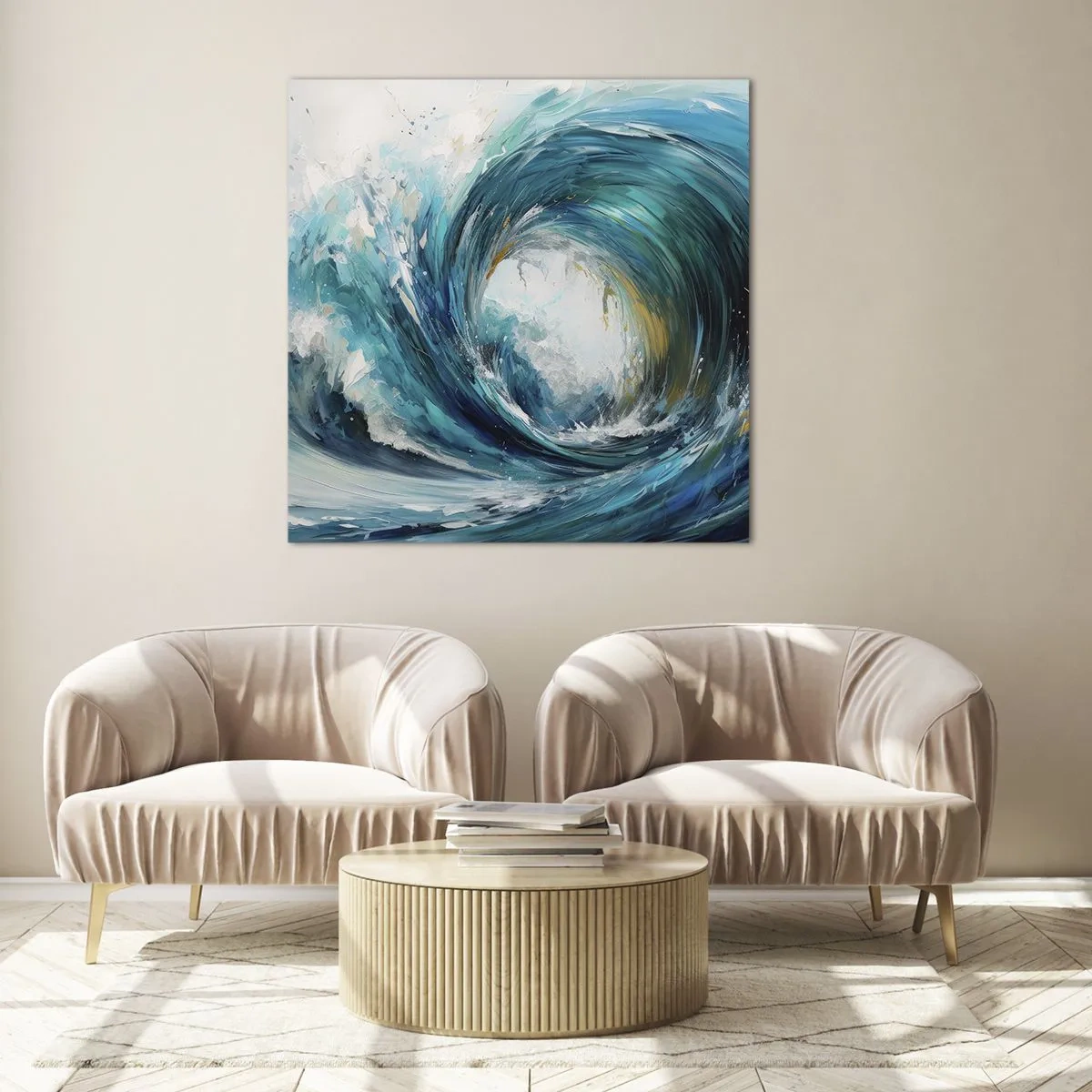 Quadro em vidro - Portal do mar - 30x30 cm