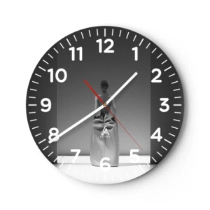 Relógio de parede - Relógio em vidro - Simplicidade refinada - 30x30 cm