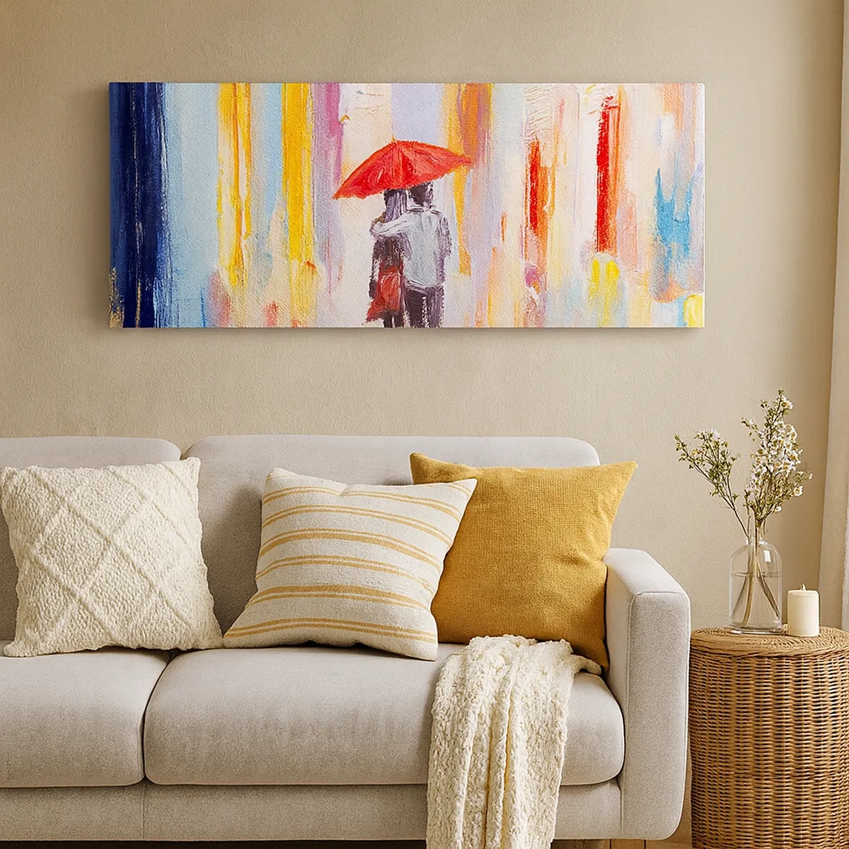 Quadro em tela - Que continue a chover - 30x30 cm