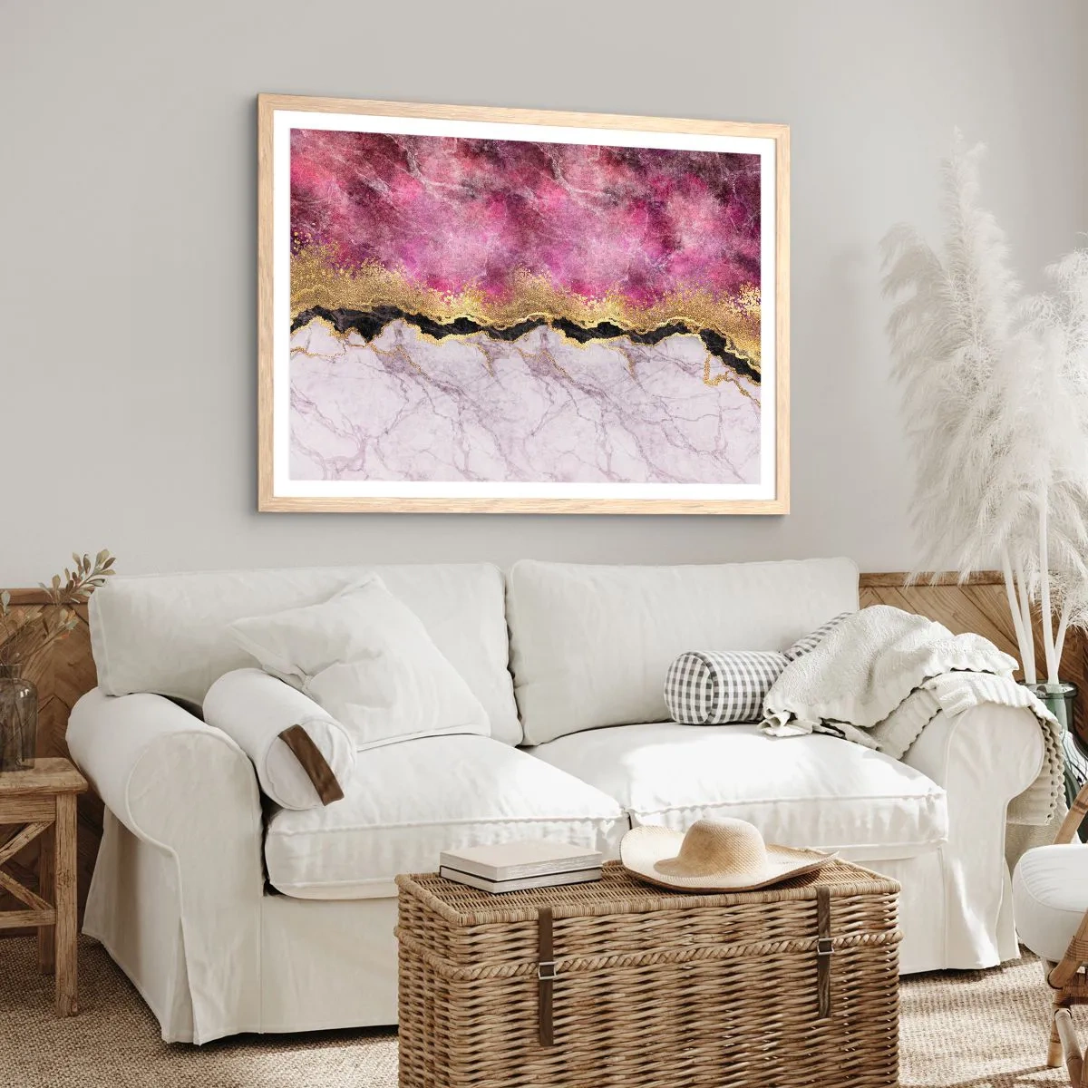 Pôster com moldura de carvalho claro - Na fronteira - 91x61 cm