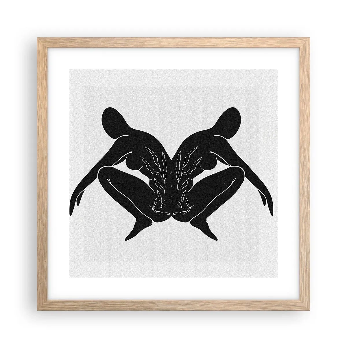 Pôster com moldura de carvalho claro - Uma alma comum - 40x40 cm