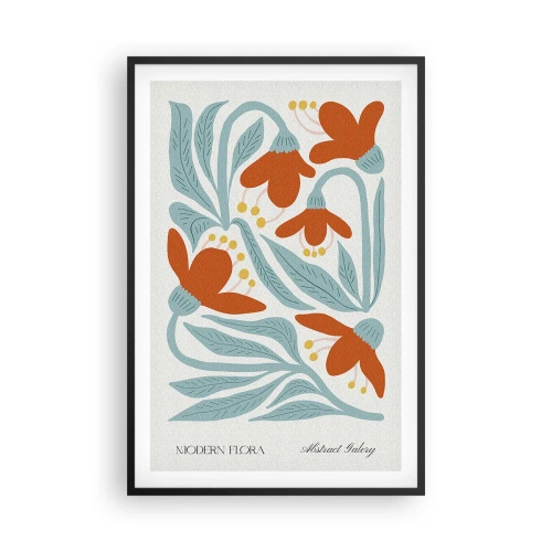 Pôster com moldura preta - Em direção à terra, em direção ao sol - 61x91 cm