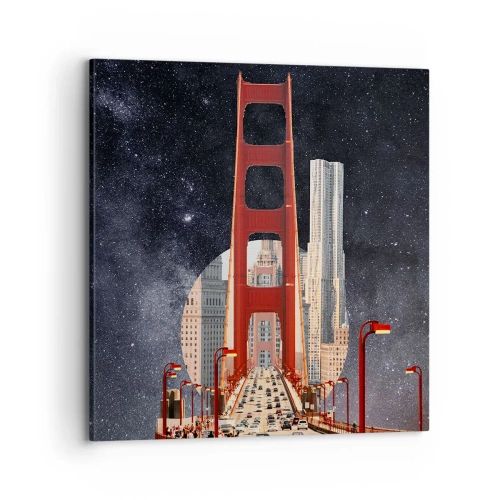 Quadro em tela - Sempre no centro - 70x70 cm
