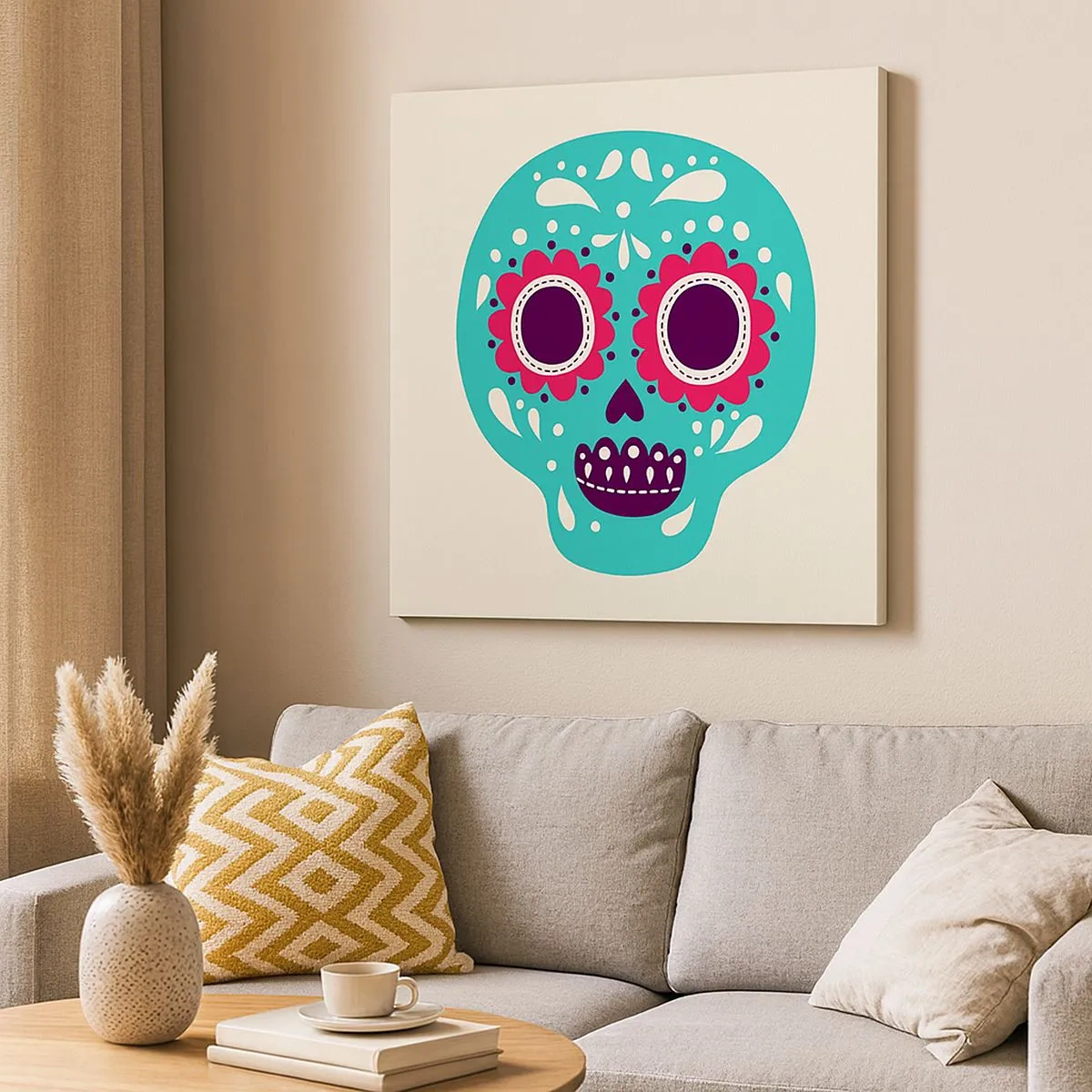 Quadro em tela - Vida – diversão até a morte - 30x30 cm