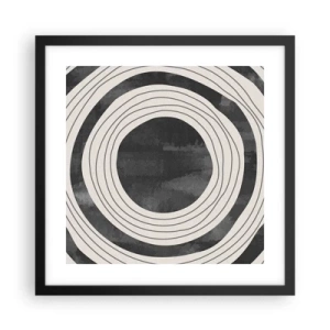 Pôster com moldura preta - Direito ao ponto - 40x40 cm