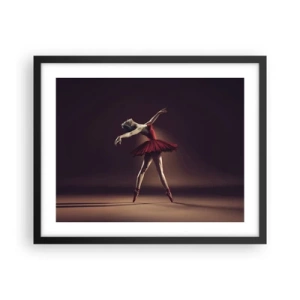 Pôster com moldura preta - Prima ballerina - 50x40 cm