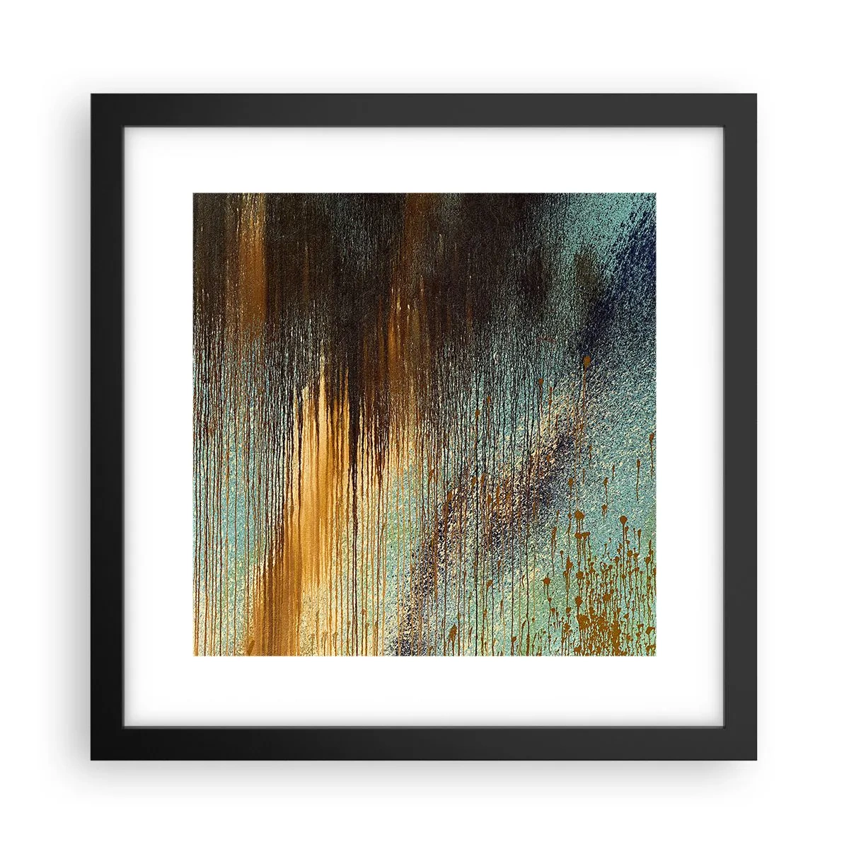 Pôster com moldura preta - Uma composição colorida não acidental - 30x30 cm