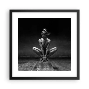 Pôster com moldura preta - A energia da dança - 40x40 cm