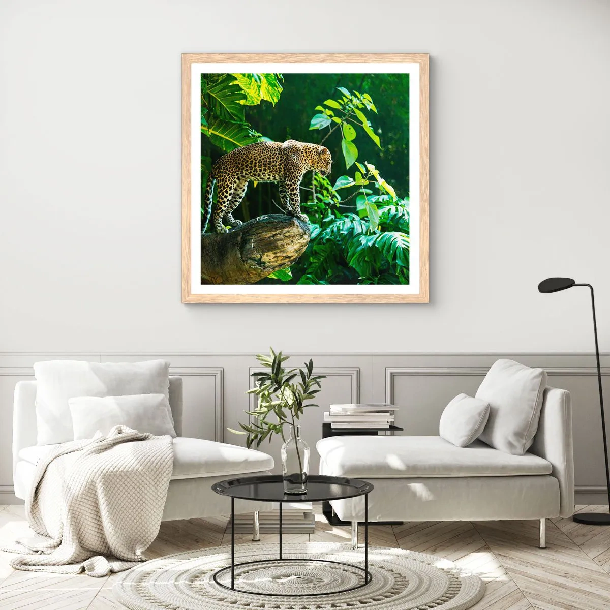 Pôster com moldura de carvalho claro - Vamos caçar? - 60x60 cm