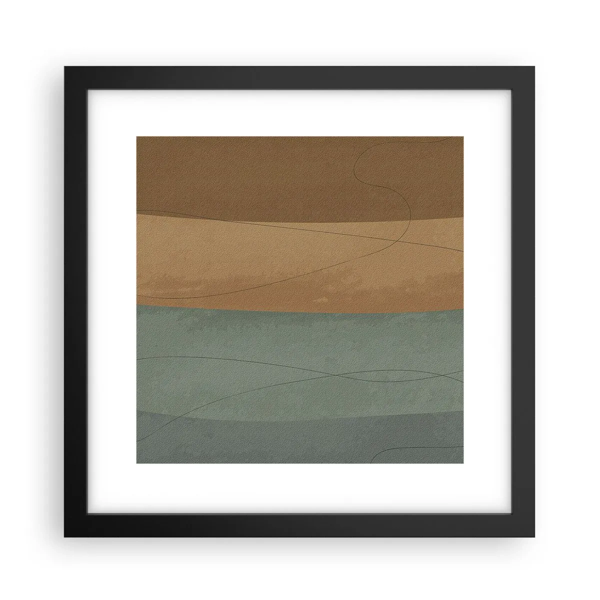 Pôster com moldura preta - Composição horizontal - 30x30 cm