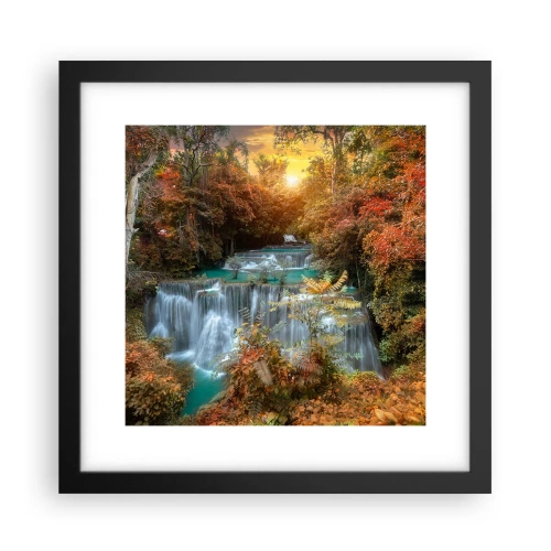 Pôster com moldura preta - O tesouro escondido da floresta - 30x30 cm