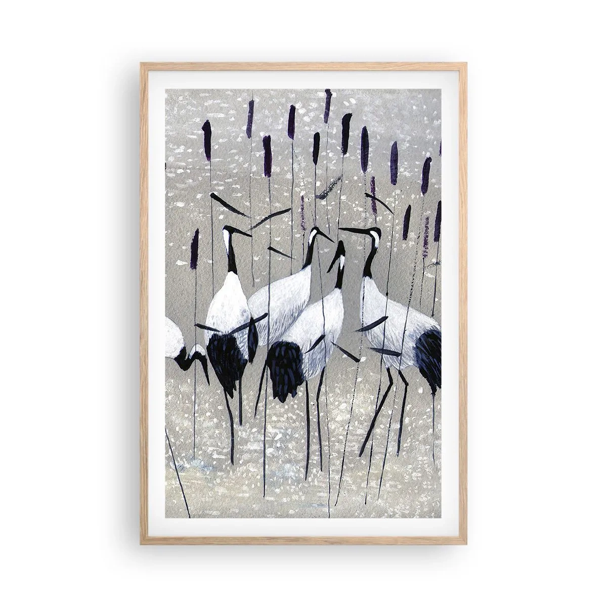 Pôster com moldura de carvalho claro - Entre os seus - 61x91 cm