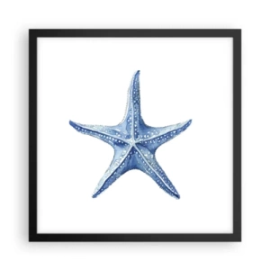 Pôster com moldura preta - Estrela do mar - 40x40 cm
