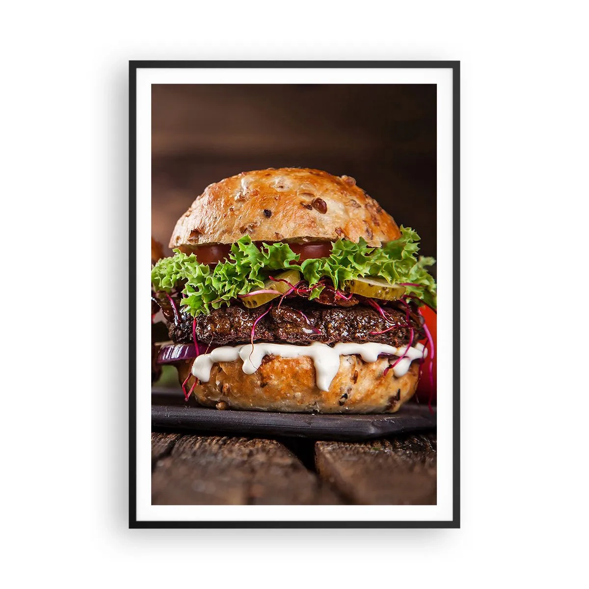 Pôster com moldura preta - Sonho americano - 70x100 cm