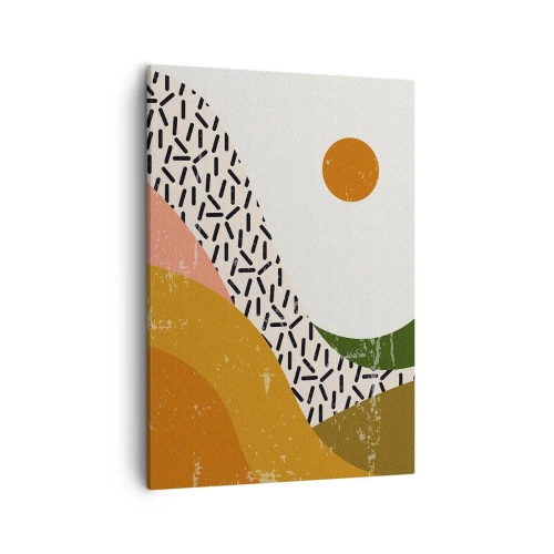 Quadro em tela - Abstração solar - 50x70 cm