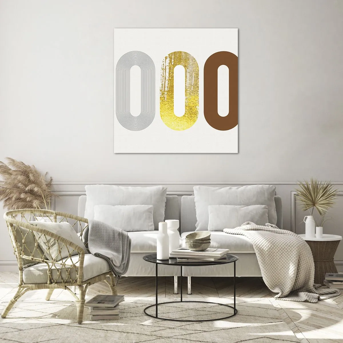 Quadro em vidro - Uuu! - 70x70 cm