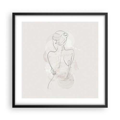 Pôster com moldura preta - Como um instrumento sensível - 50x50 cm