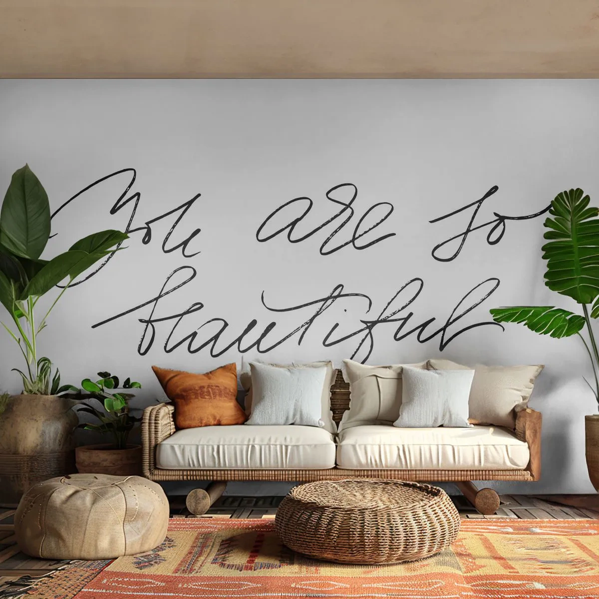 Papel de Parede Autocolante Deluxe Sticker - De verdade, acredite... - Tipografia, Afirmação, Máxima - 250x175 cm