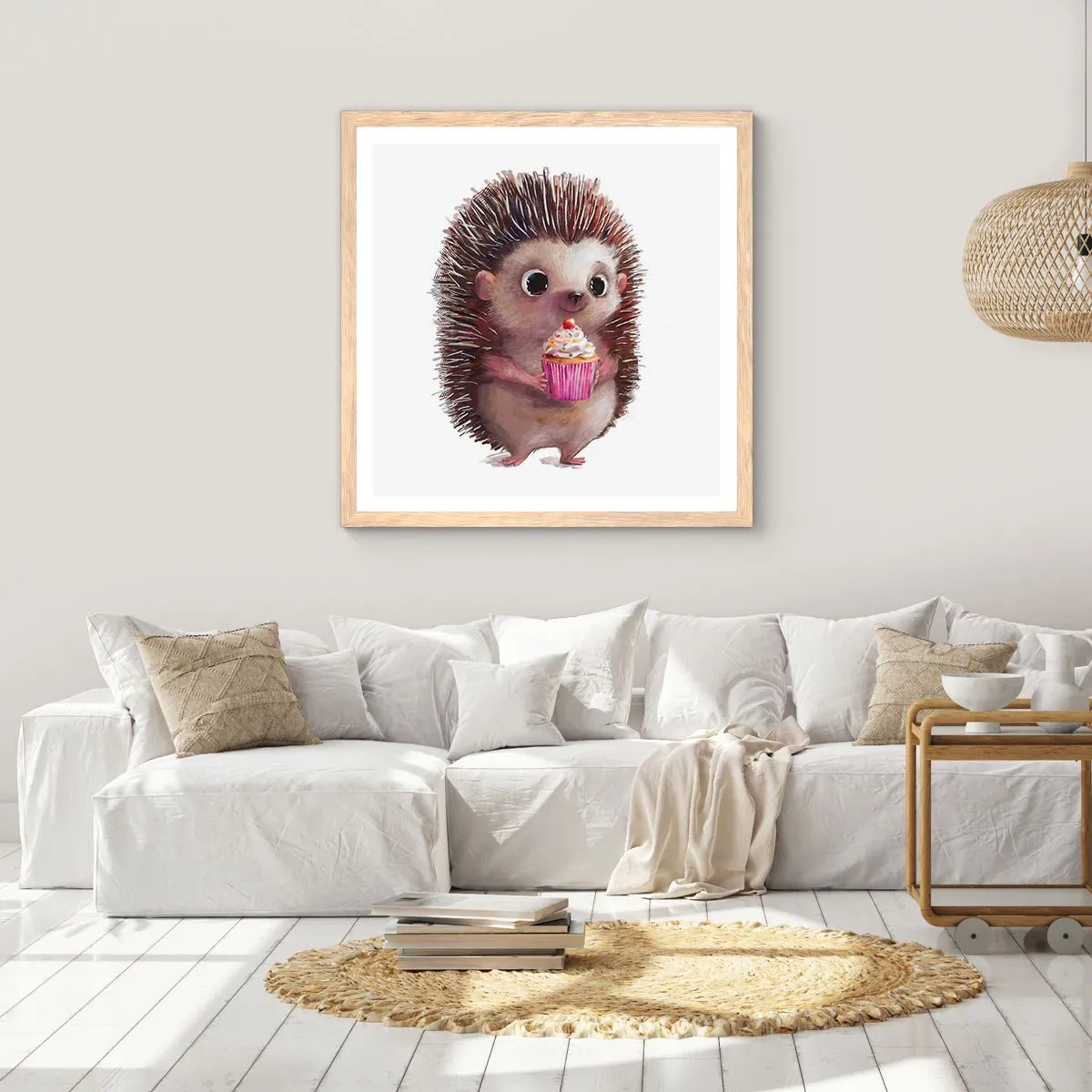 Pôster com moldura de carvalho claro - A celebração é diária - 30x30 cm