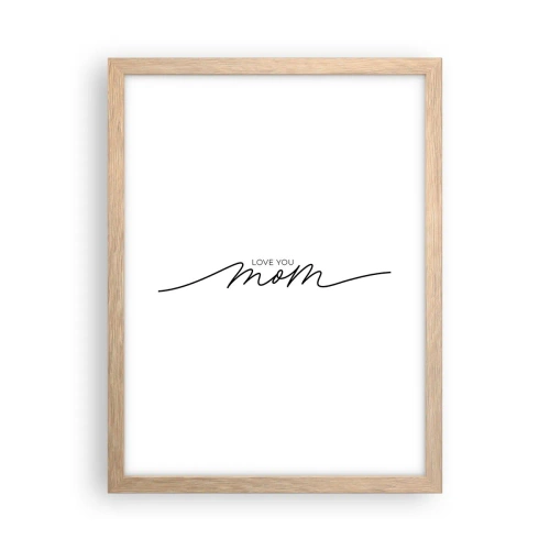 Pôster com moldura de carvalho claro - Uma grande emoção - 30x40 cm