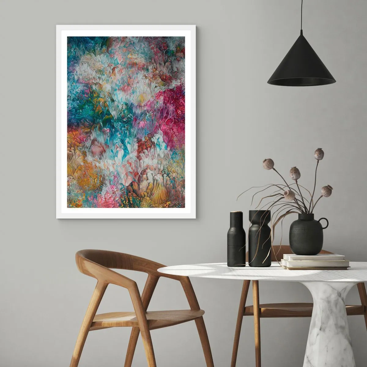 Pôster em moldura branca - Em plena floração - 61x91 cm