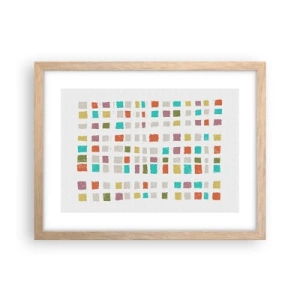 Pôster com moldura de carvalho claro - Jogo desconhecido - 40x30 cm