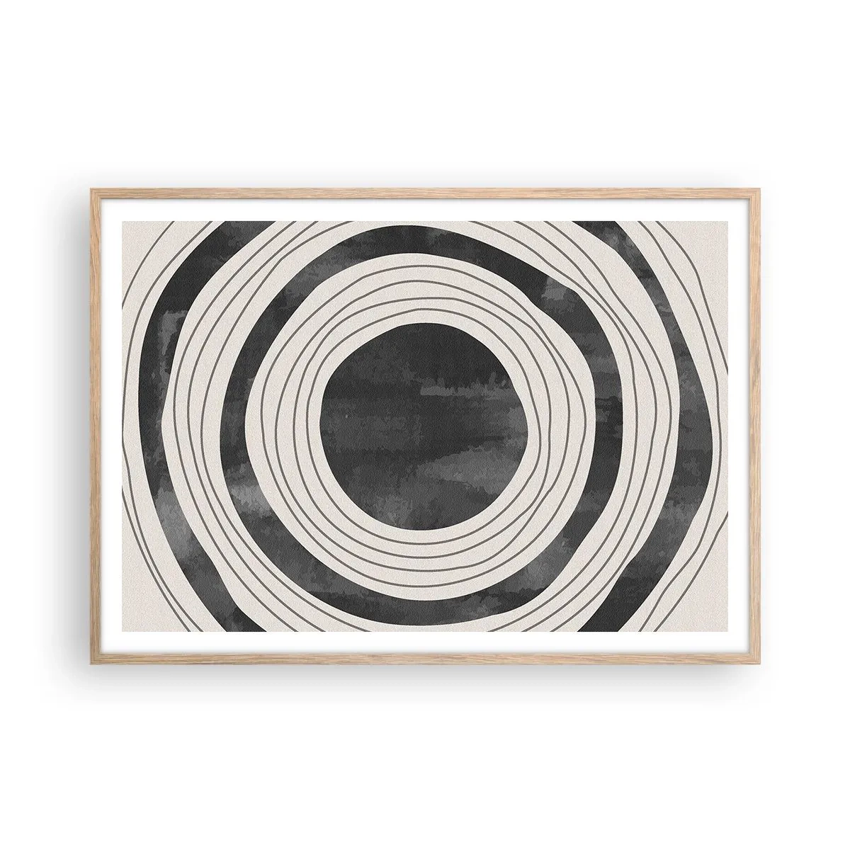 Pôster com moldura de carvalho claro - Direito ao ponto - 100x70 cm