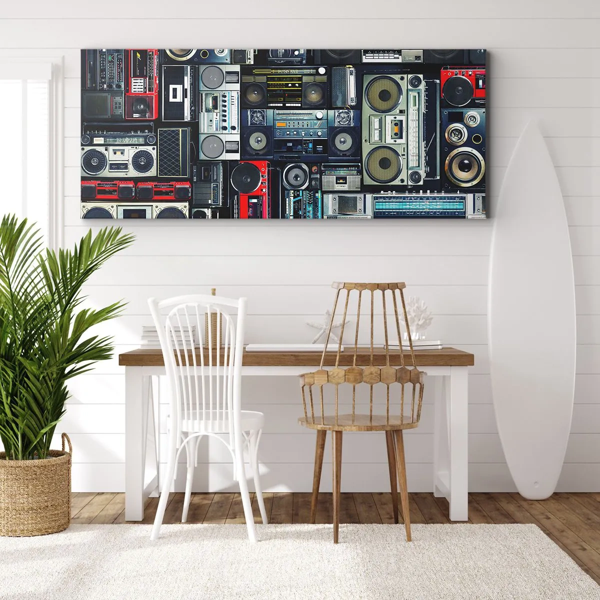 Quadro em tela - Saudades dos anos 80. - 100x40 cm