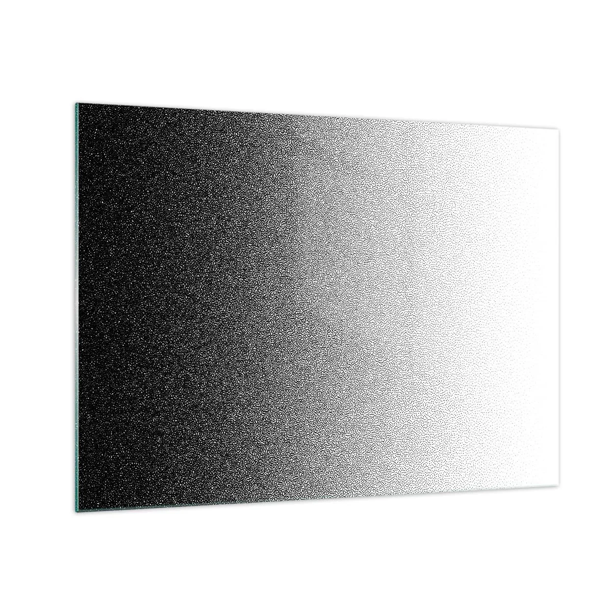 Quadro em vidro - Gradiente preto e branco com efeitos granulados e claros - 70x50cm - Em direção à luz - Decoração de parede moderna para a sala de estar e quarto ARTTOR