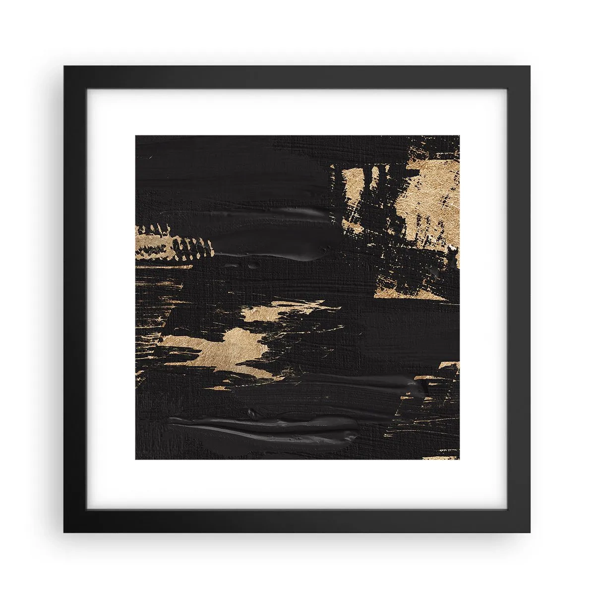 Pôster com moldura preta - Rastro de toque - 30x30 cm