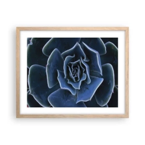 Pôster com moldura de carvalho claro - Flor do deserto - 50x40 cm