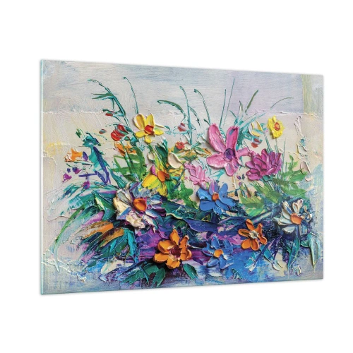 Quadro em vidro - Não é de todo natureza morta - 100x70 cm