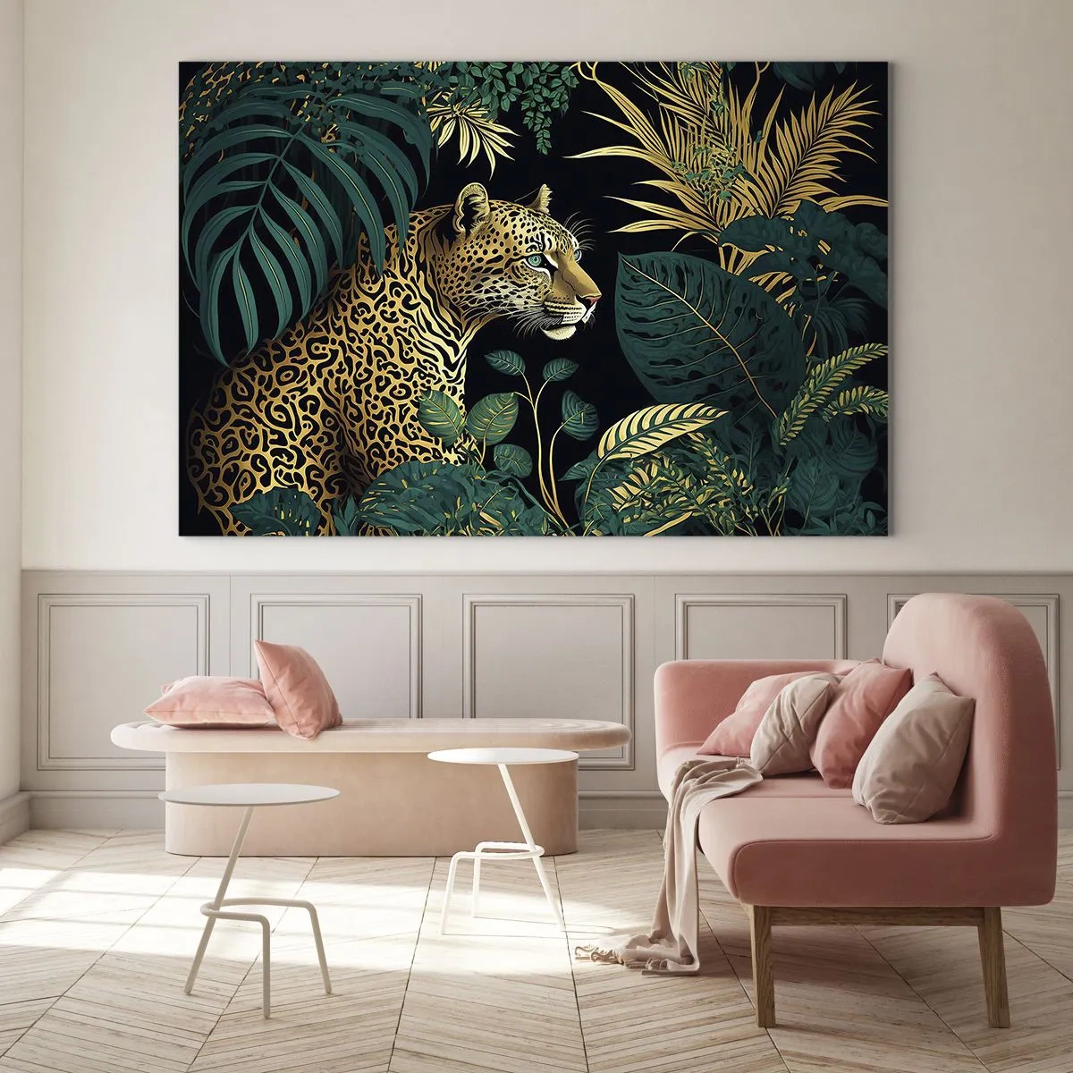 Quadro em vidro - Um anfitrião na selva - 100x70 cm