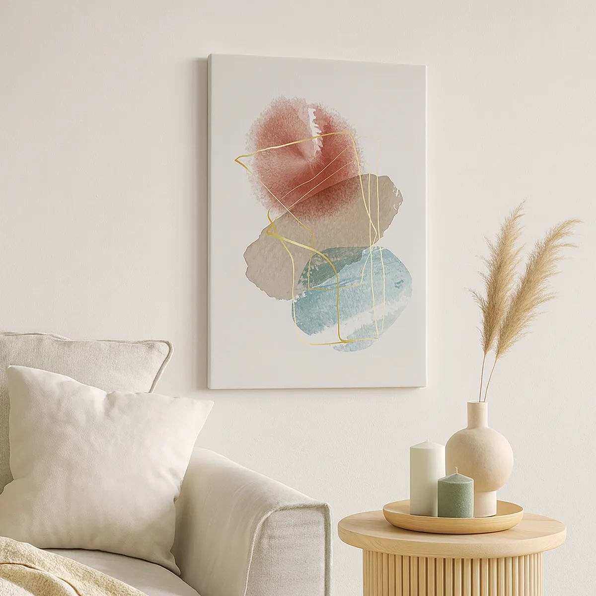 Quadro em tela - Corais espaciais - 50x70 cm