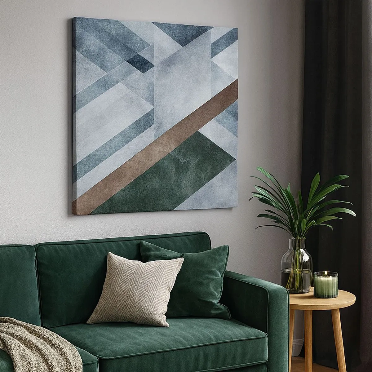 Quadro em tela - Elegância sofisticada da geometria - 30x30 cm