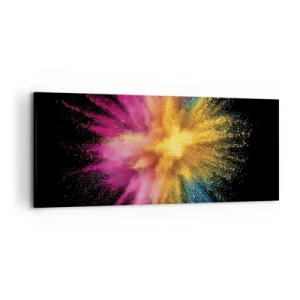 Quadro em tela - O nascimento das cores  - 120x50 cm