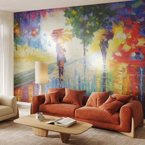 Papel de Parede Premium Sand - E tudo está claro - Avenida Parque, Paisagem, Árvores - 250x175 cm