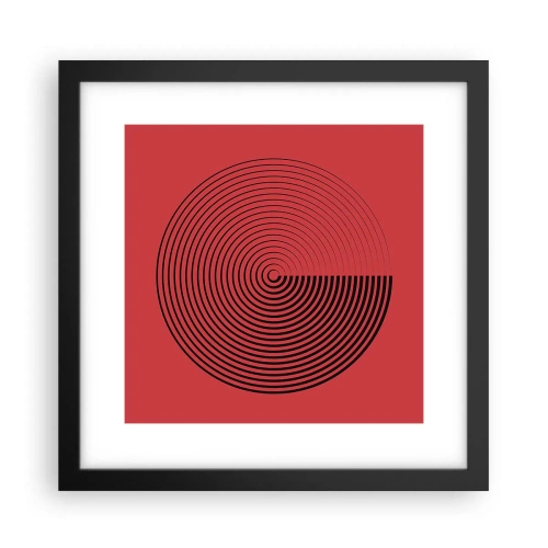 Pôster com moldura preta - Movimento circular - 30x30 cm
