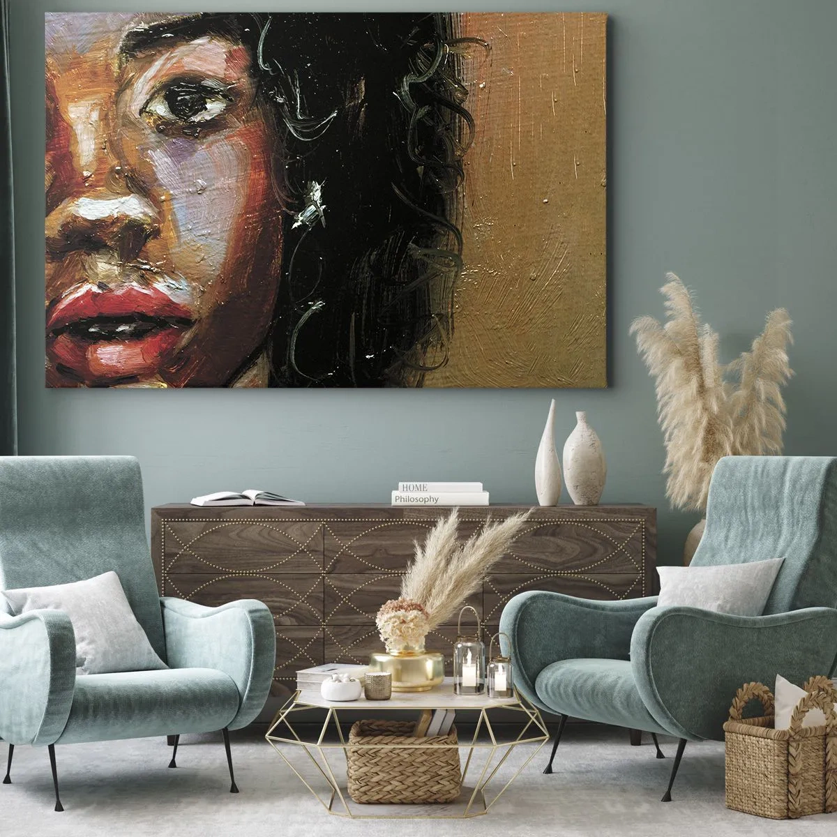 Quadro em tela - Preto e brilho - 70x50 cm