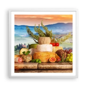 Pôster em moldura branca - Alegria italiana - 60x60 cm
