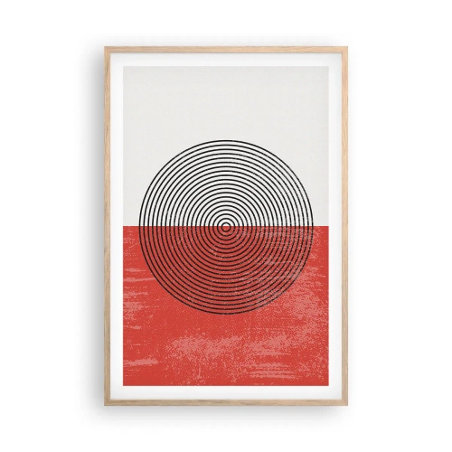 Pôster com moldura de carvalho claro - Direto ao ponto - 61x91 cm