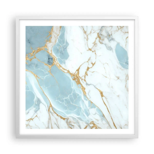 Pôster em moldura branca - Riqueza de pedra - 60x60 cm