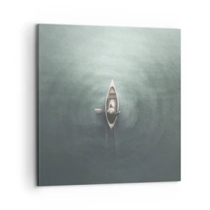 Quadro em tela - Através do lago da lua - 60x60 cm