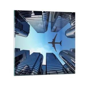 Quadro em vidro - Vista do desfiladeiro de vidro - 70x70 cm